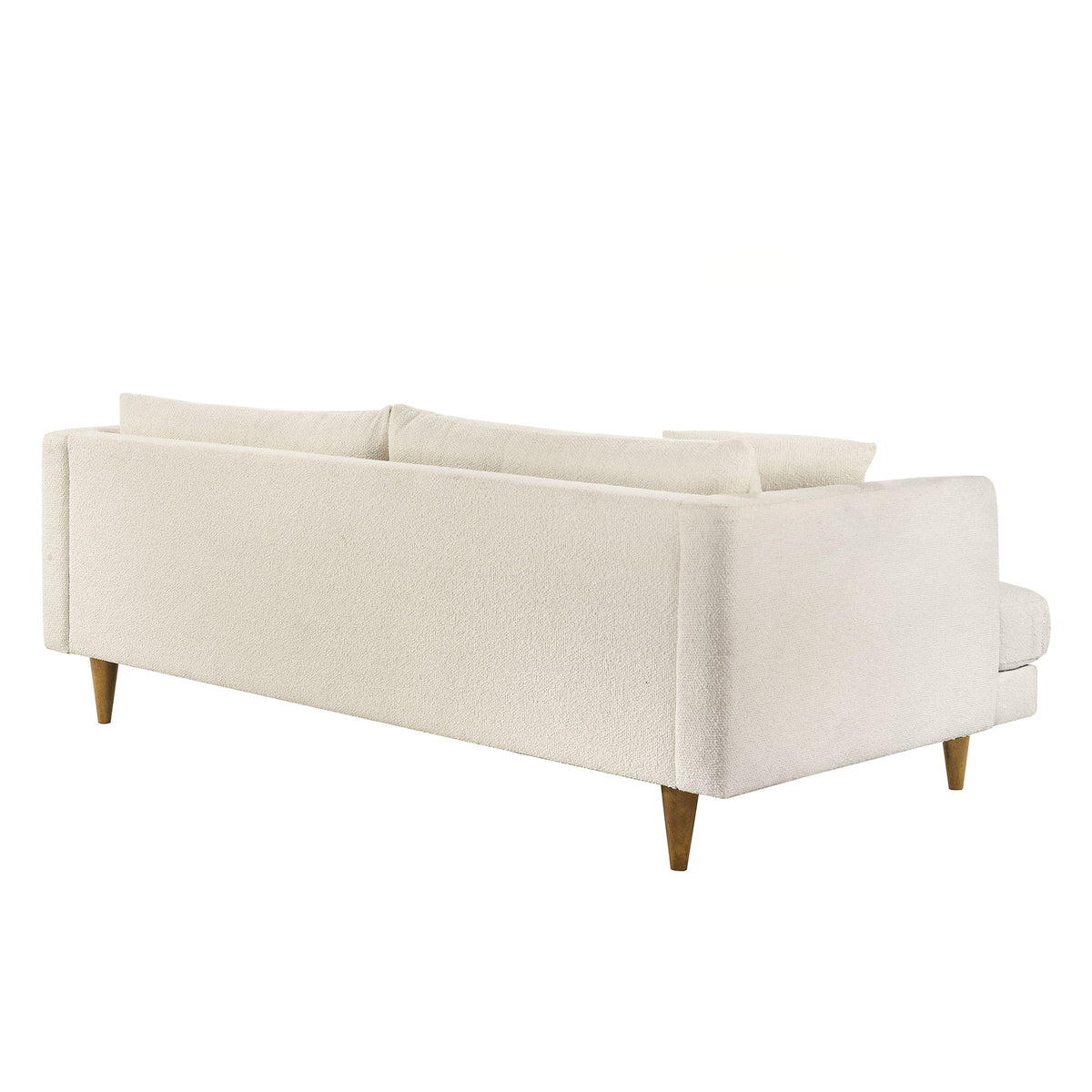 Zoya Down Filled Overstuffed Boucle Sofa - Cream