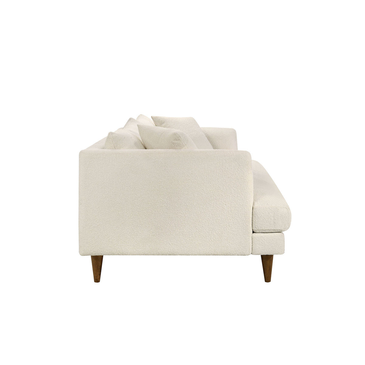 Zoya Down Filled Overstuffed Boucle Sofa - Cream