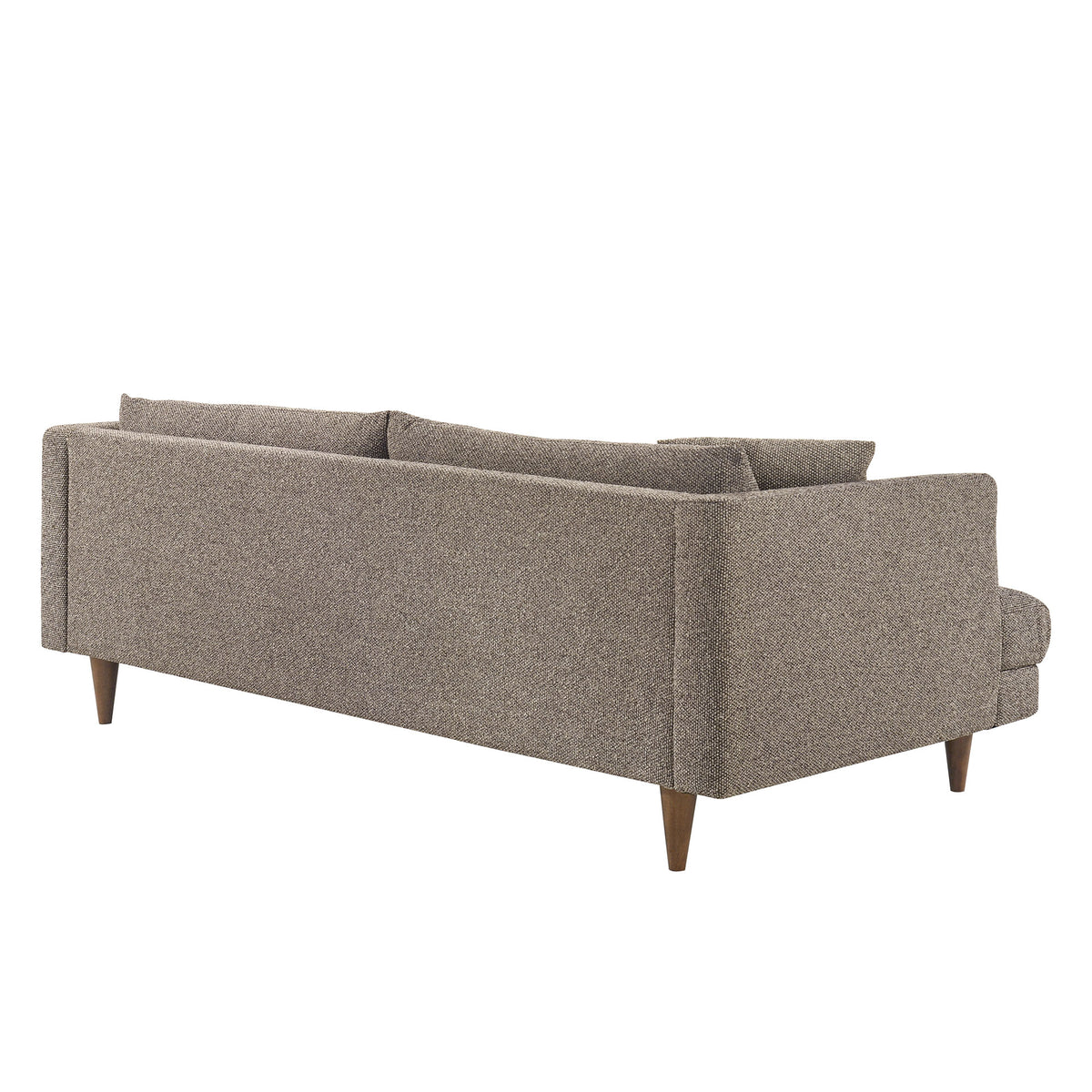 Zoya Down Filled Overstuffed Boucle Sofa - Earth