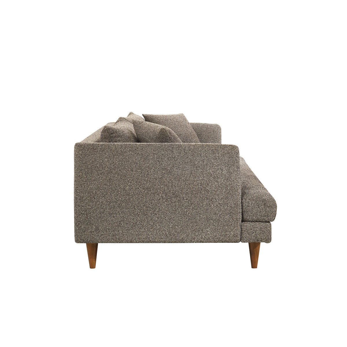 Zoya Down Filled Overstuffed Boucle Sofa - Earth