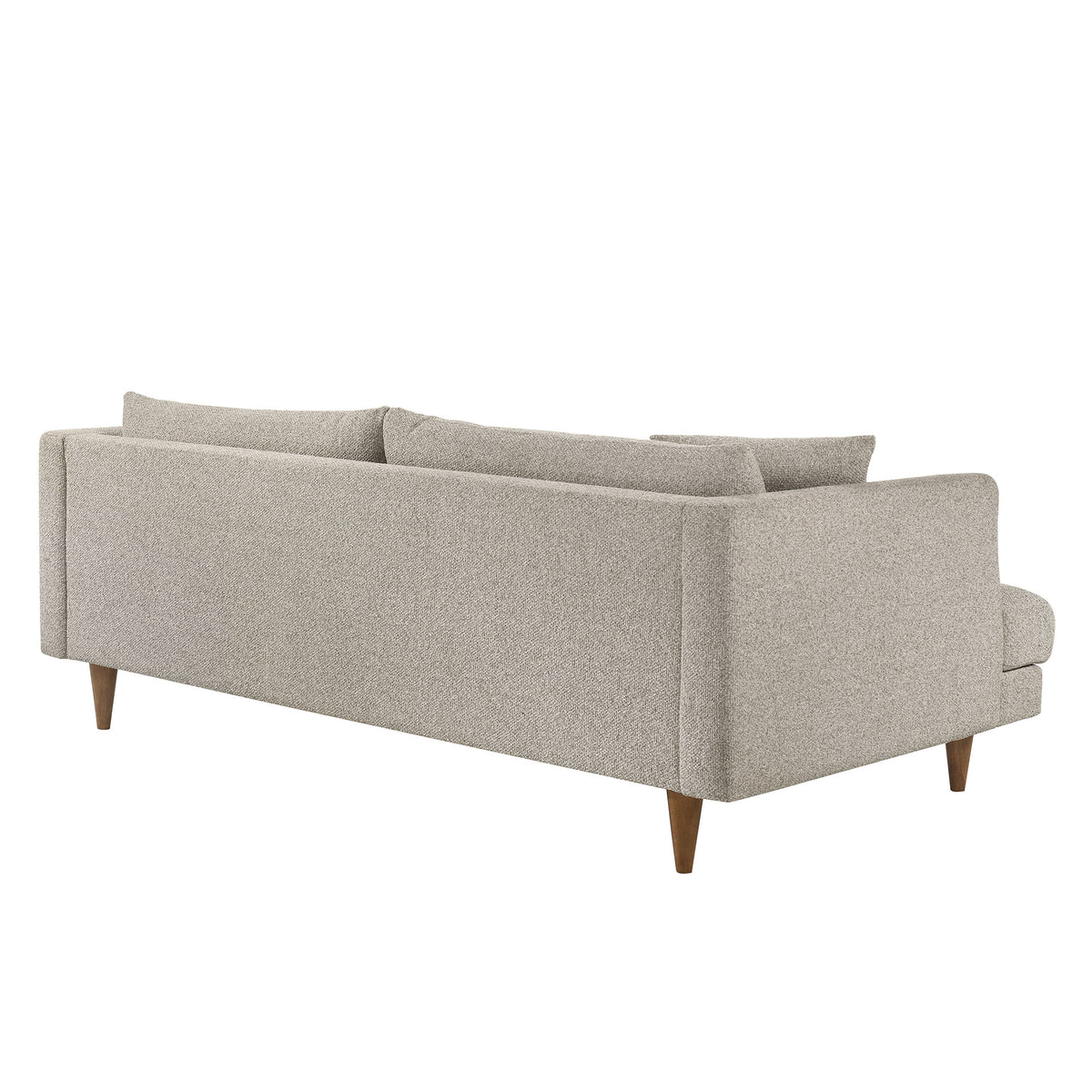 Zoya Down Filled Overstuffed Boucle Sofa - Fog