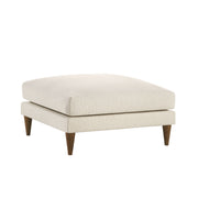 Zoya Down Filled Overstuffed Boucle Ottoman - Cream