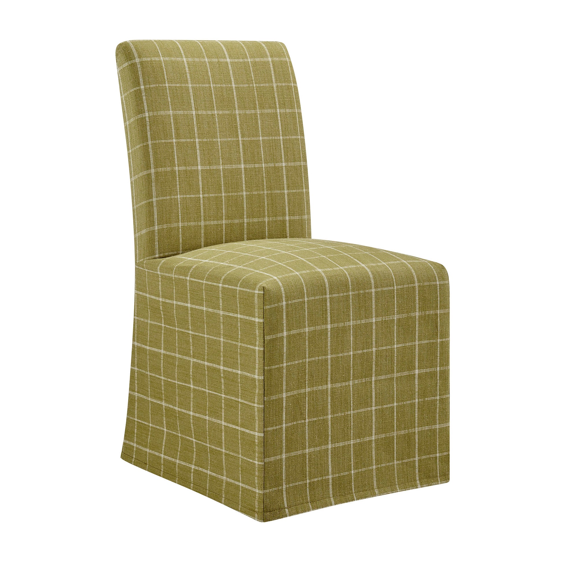 Aster Linen Cotton Blend Slipcovered Dining Chairs Set of 2 by Modway