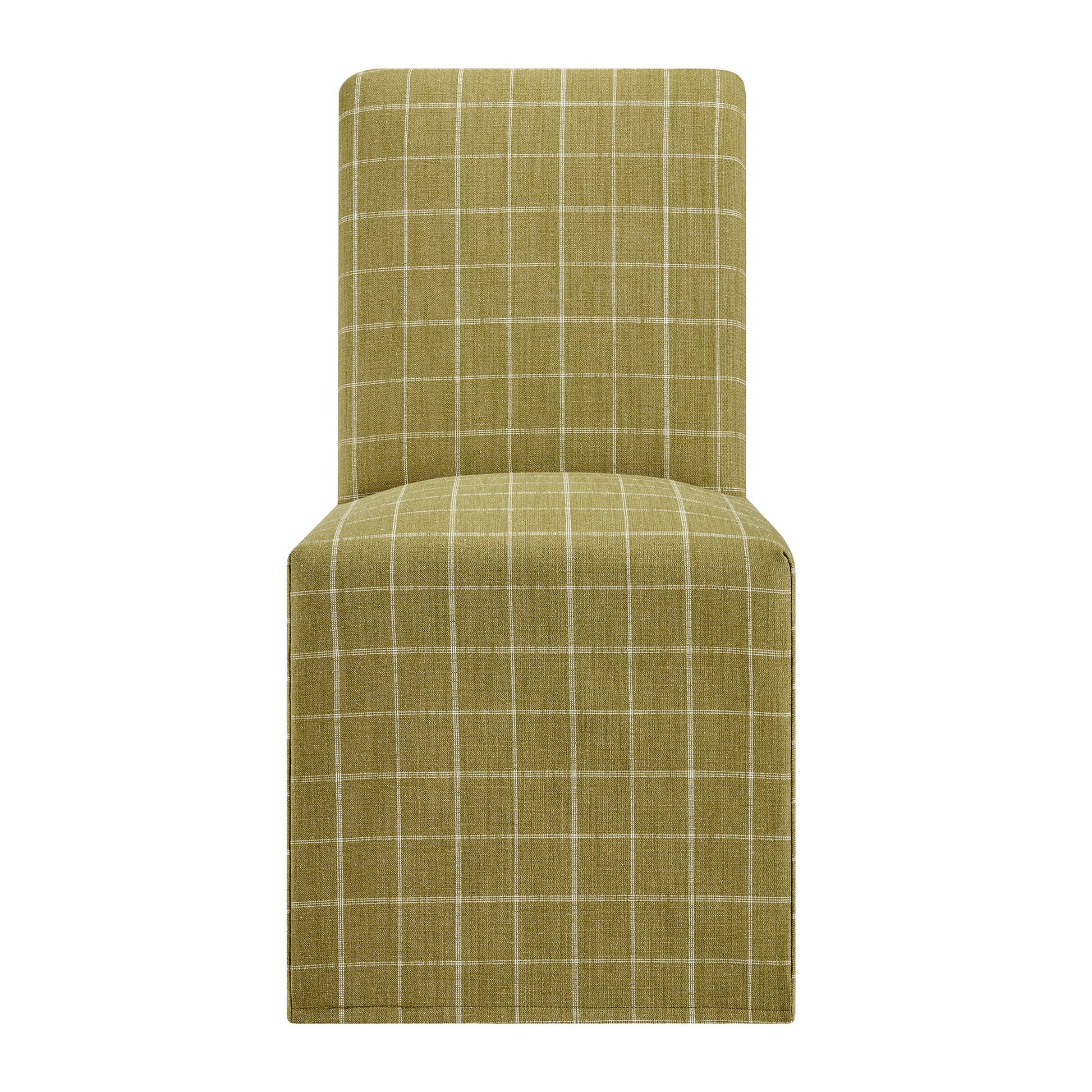 Aster Linen Cotton Blend Slipcovered Dining Chairs Set of 2 by Modway