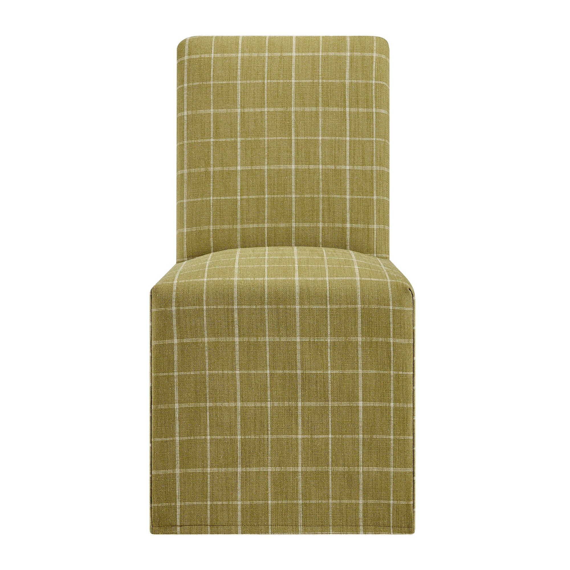 Aster Linen Cotton Blend Slipcovered Dining Chairs Set of 2 by Modway
