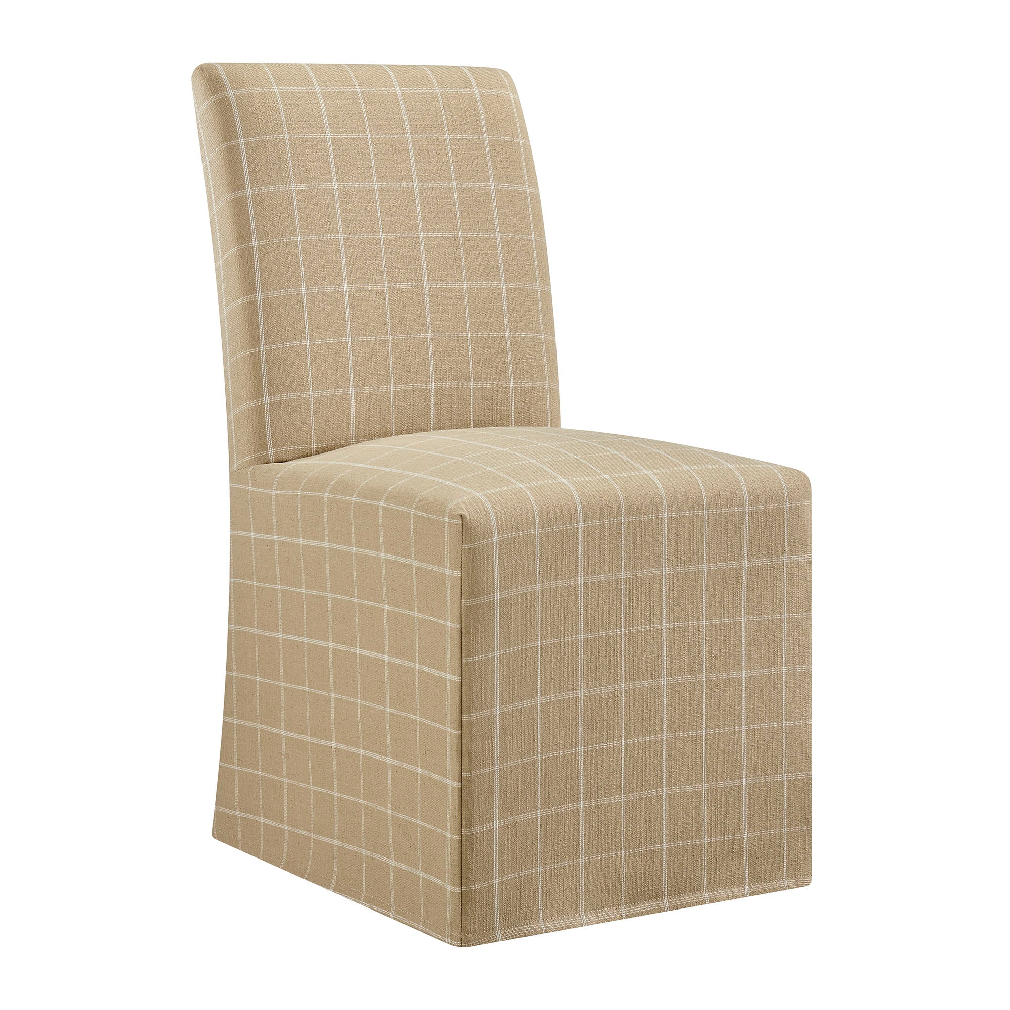 Aster Linen Cotton Blend Slipcovered Dining Chairs Set of 2 by Modway