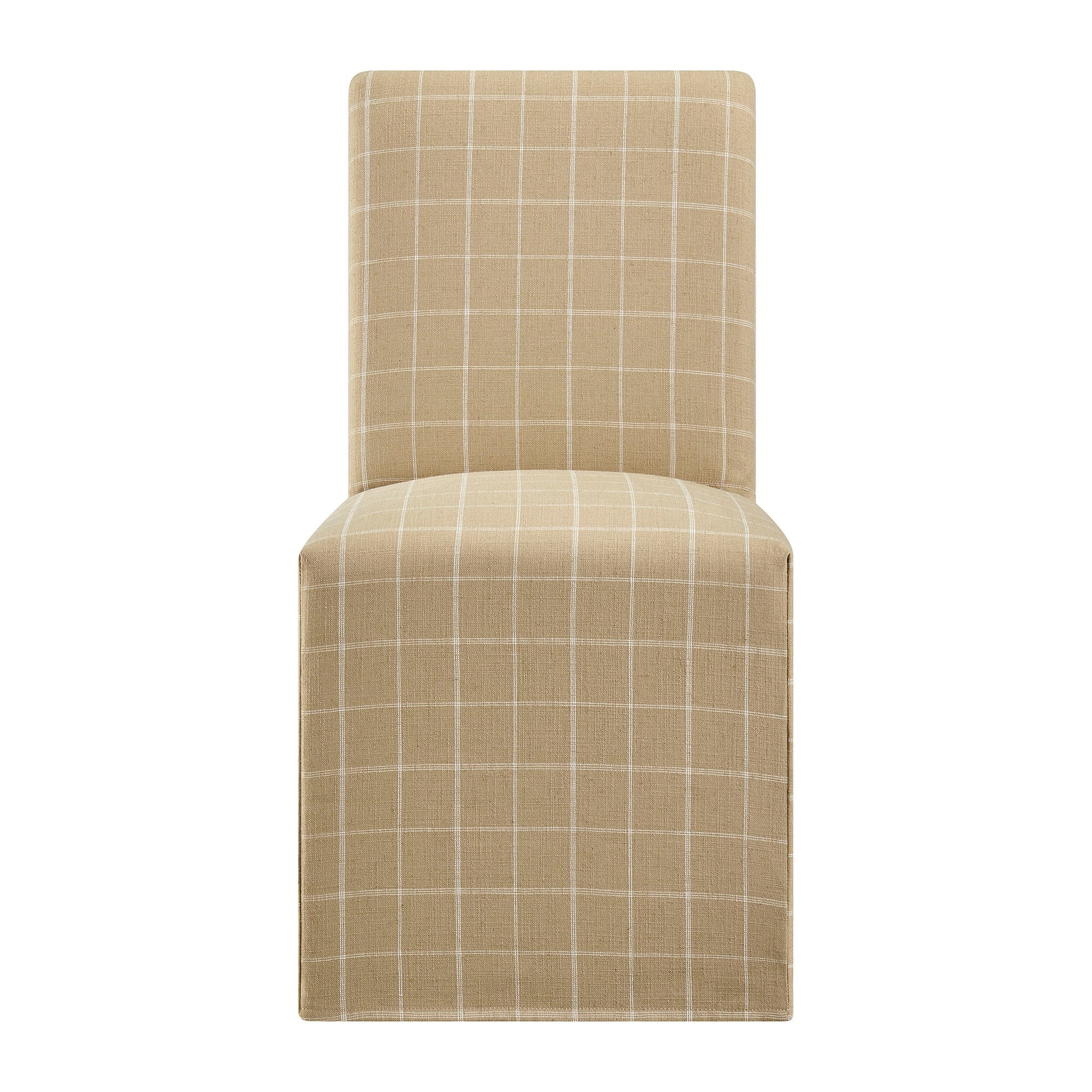 Aster Linen Cotton Blend Slipcovered Dining Chairs Set of 2 by Modway
