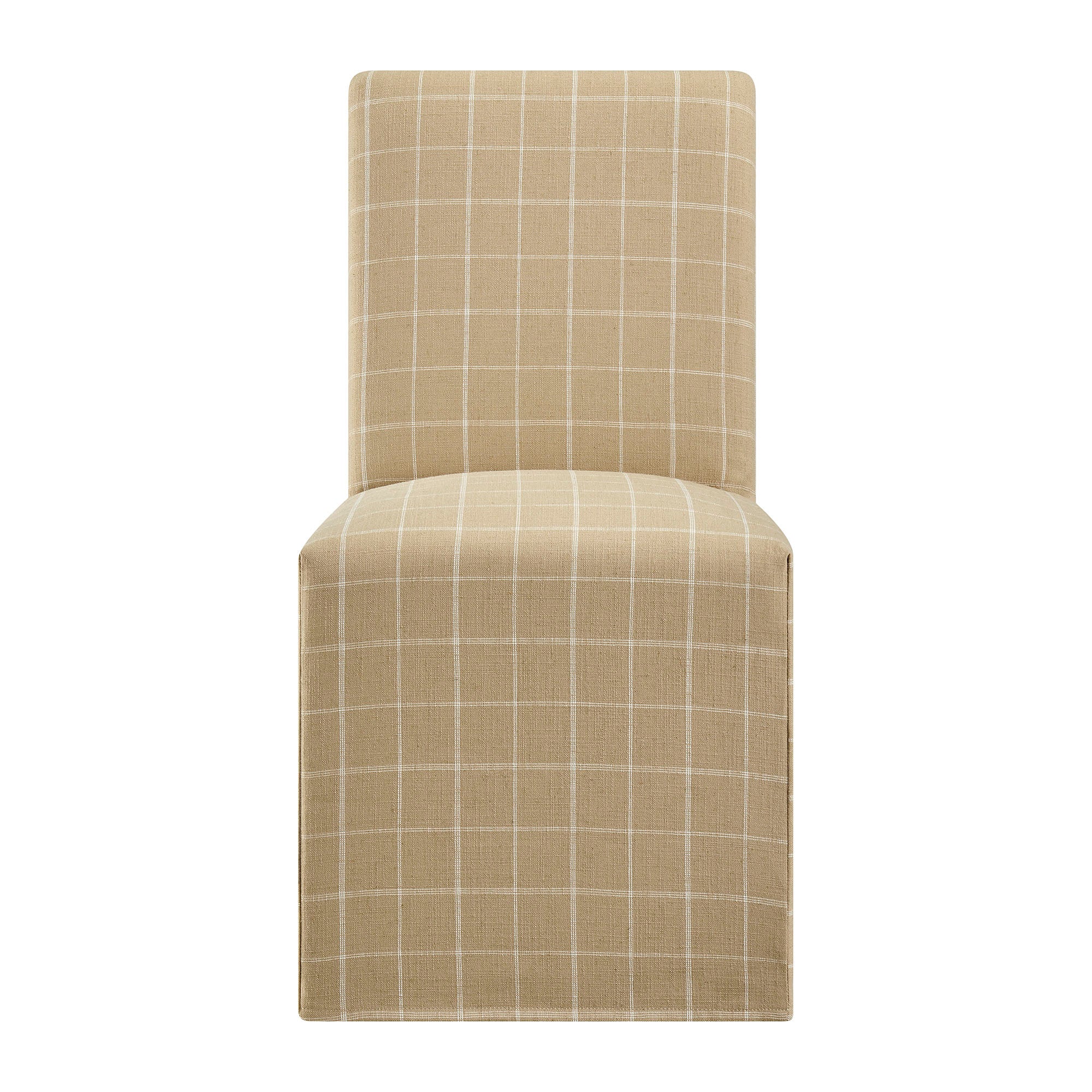 Aster Linen Cotton Blend Slipcovered Dining Chairs Set of 2 by Modway