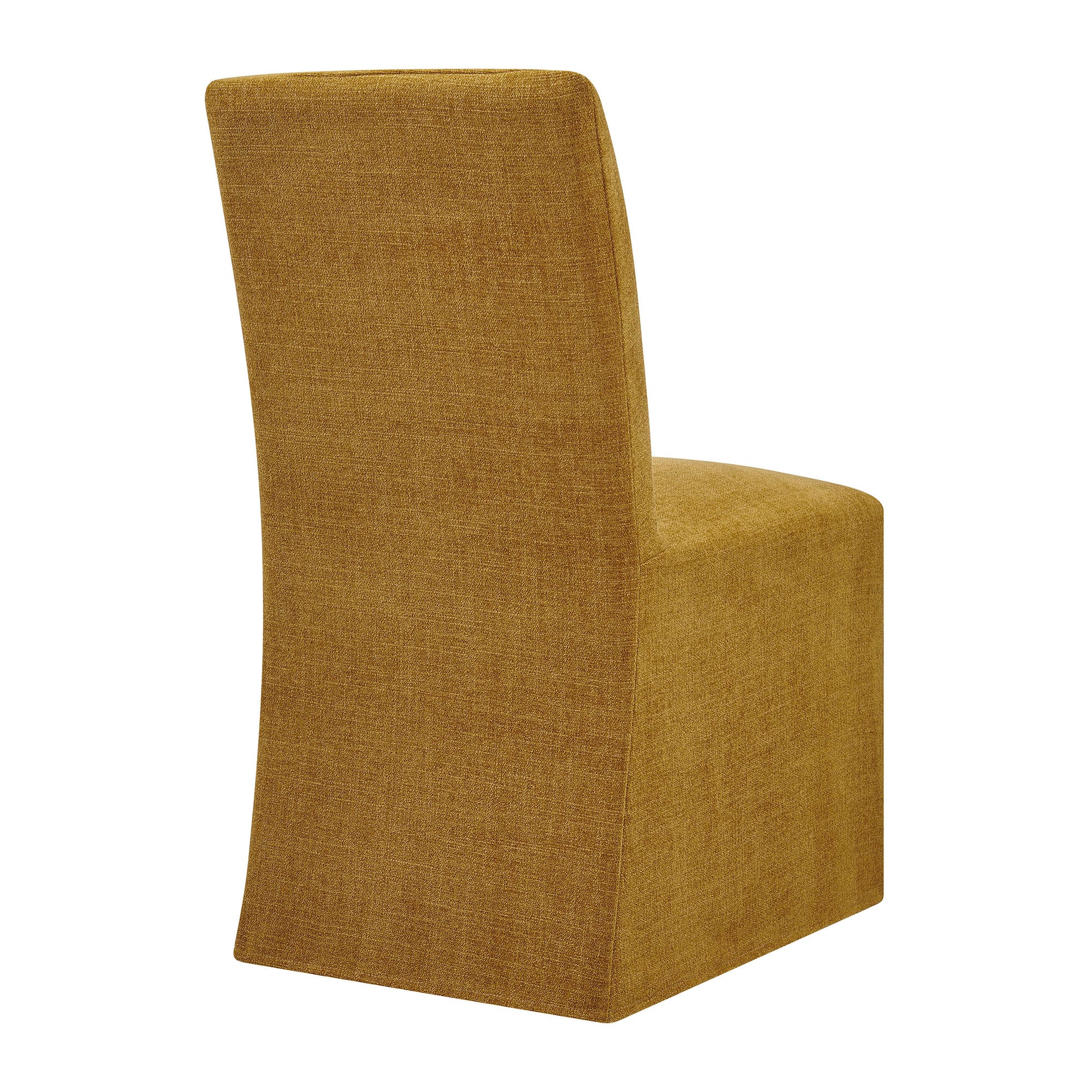 Aster Slub Weave Fabric Slipcovered Dining Chairs Set of 2 by Modway