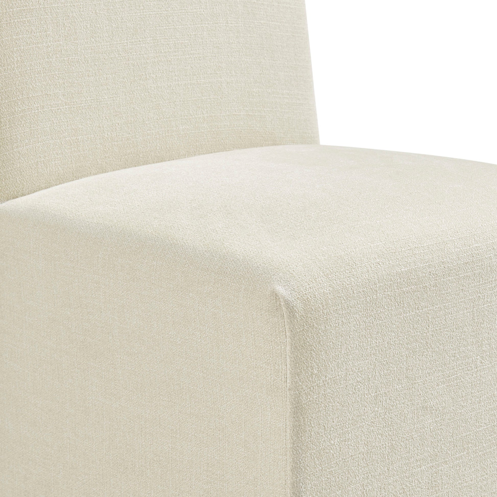 Aster Slub Weave Fabric Slipcovered Dining Chairs Set of 2 by Modway