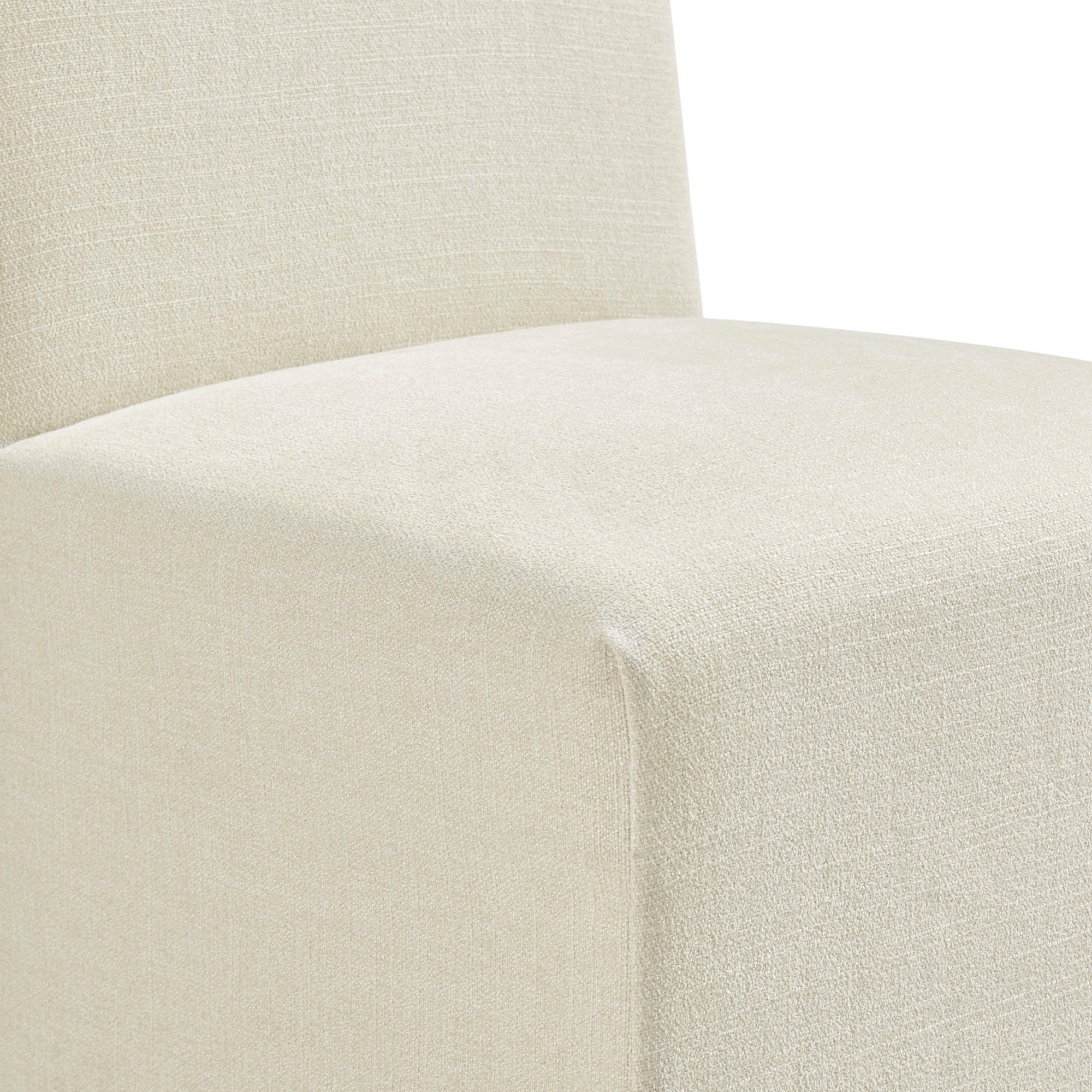 Aster Slub Weave Fabric Slipcovered Dining Chairs Set of 2 by Modway