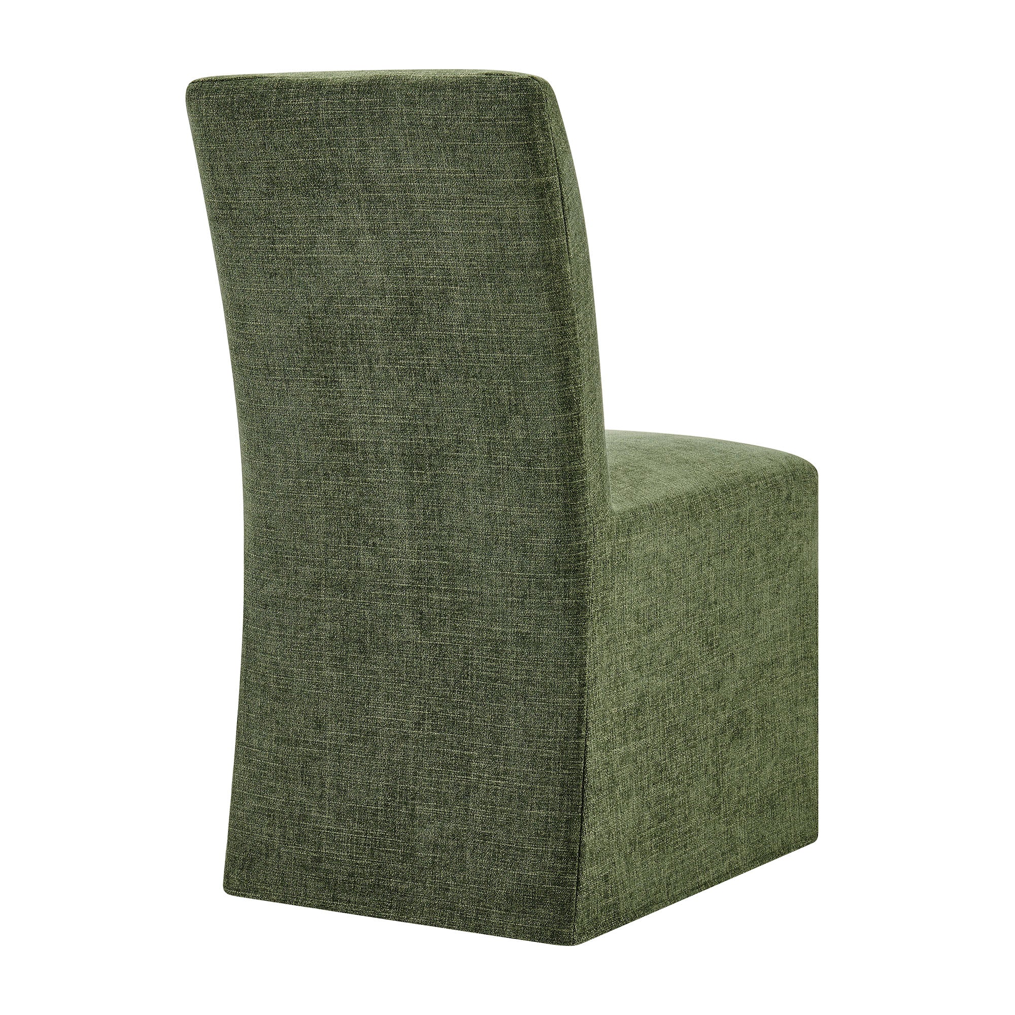 Aster Slub Weave Fabric Slipcovered Dining Chairs Set of 2 by Modway