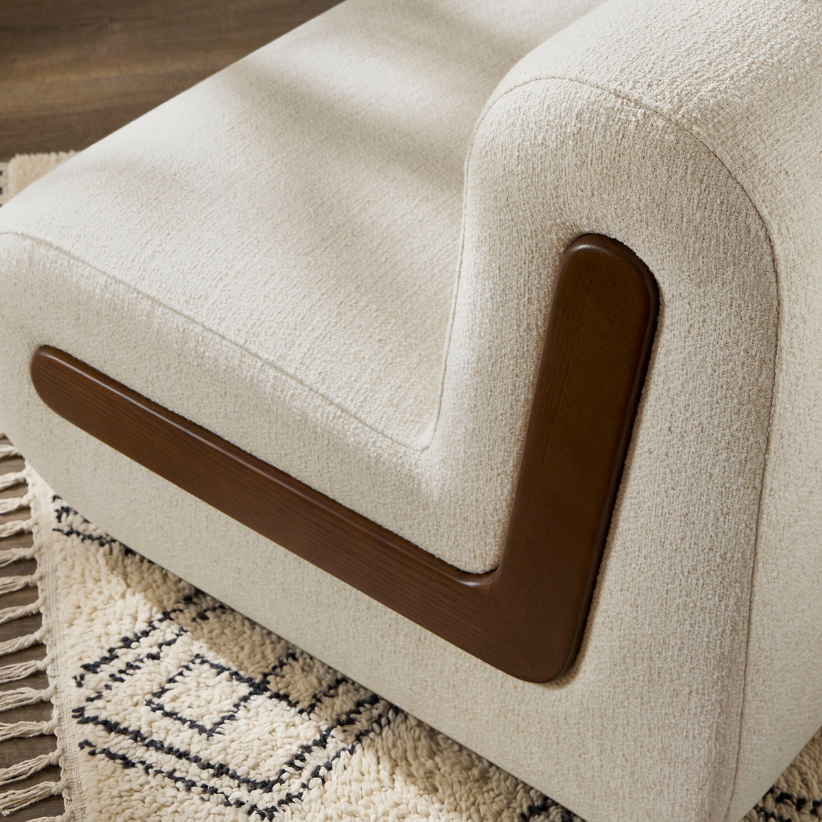 Denby Linen Blend Accent Chair - Ivory