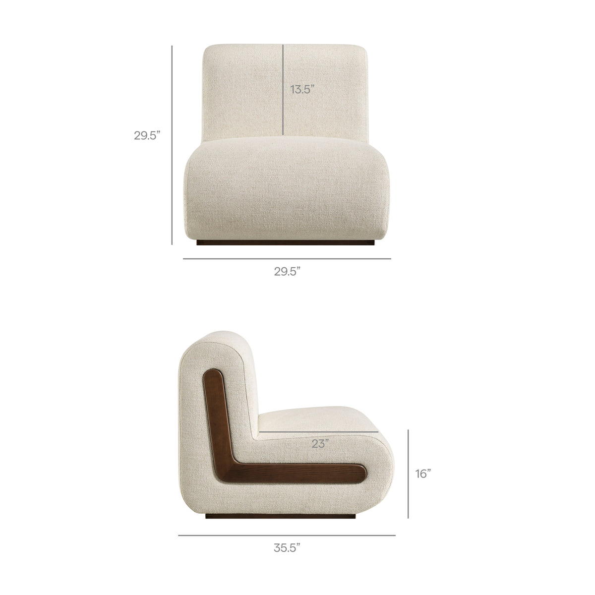 Denby Linen Blend Accent Chair - Ivory