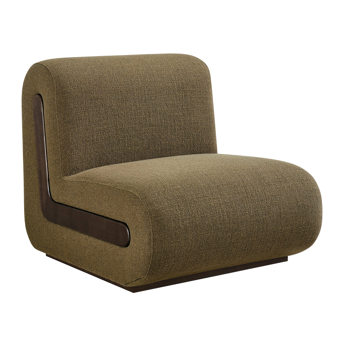Denby Linen Blend Accent Chair - Olive