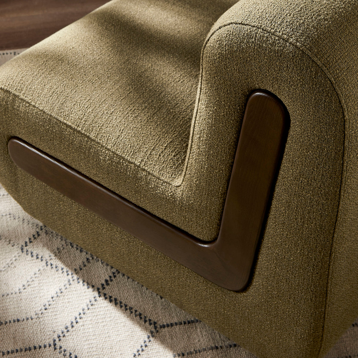 Denby Linen Blend Accent Chair - Olive