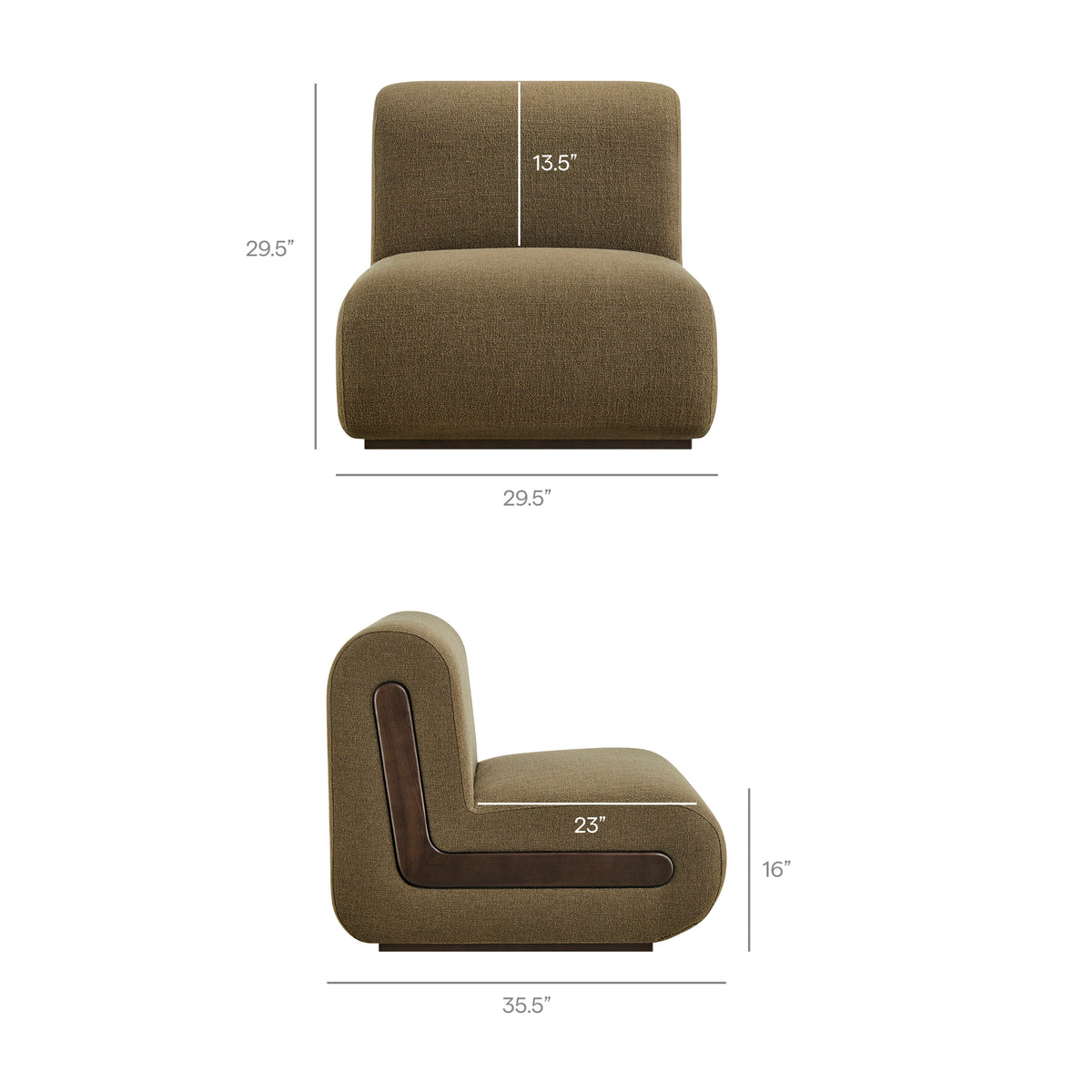 Denby Linen Blend Accent Chair - Olive