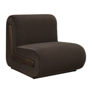 Denby Performance Velvet Accent Chair - Chocolate Brown