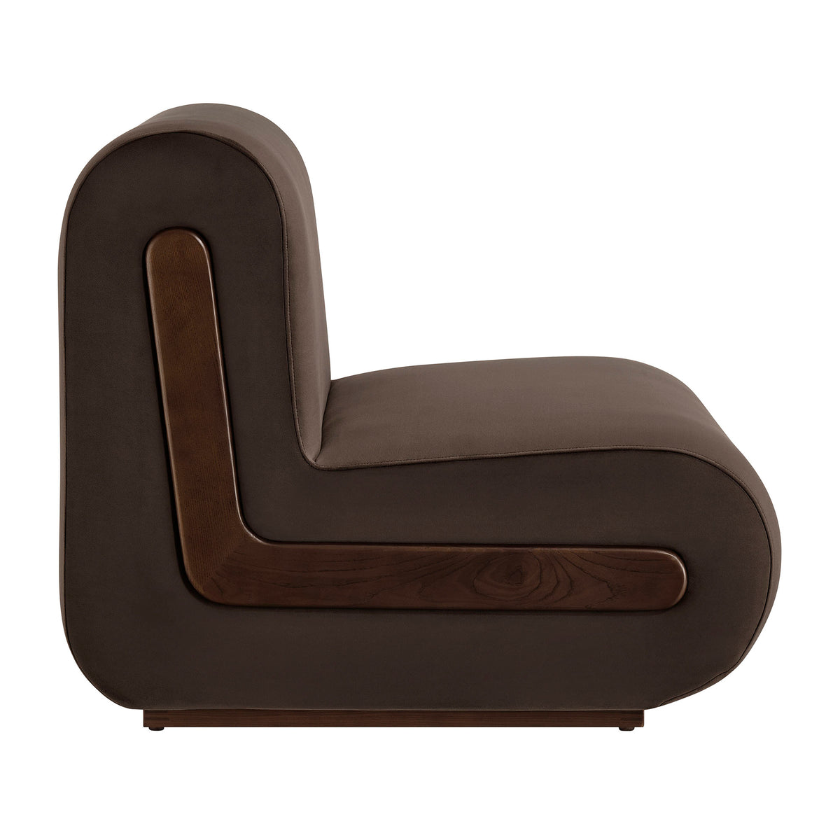 Denby Performance Velvet Accent Chair - Chocolate Brown