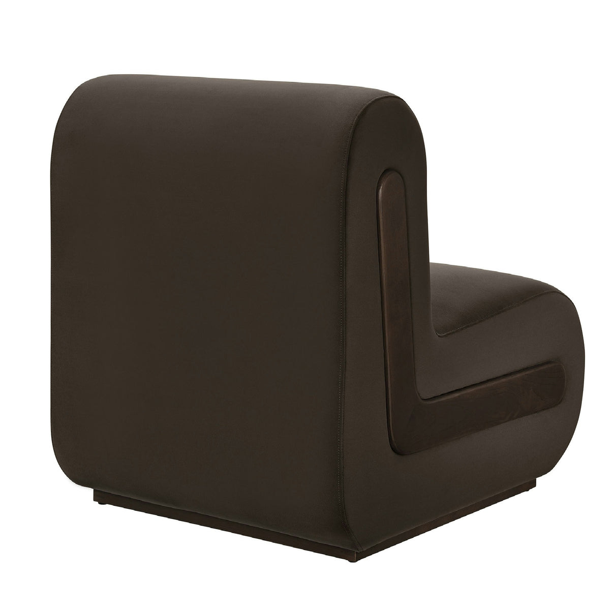 Denby Performance Velvet Accent Chair - Chocolate Brown