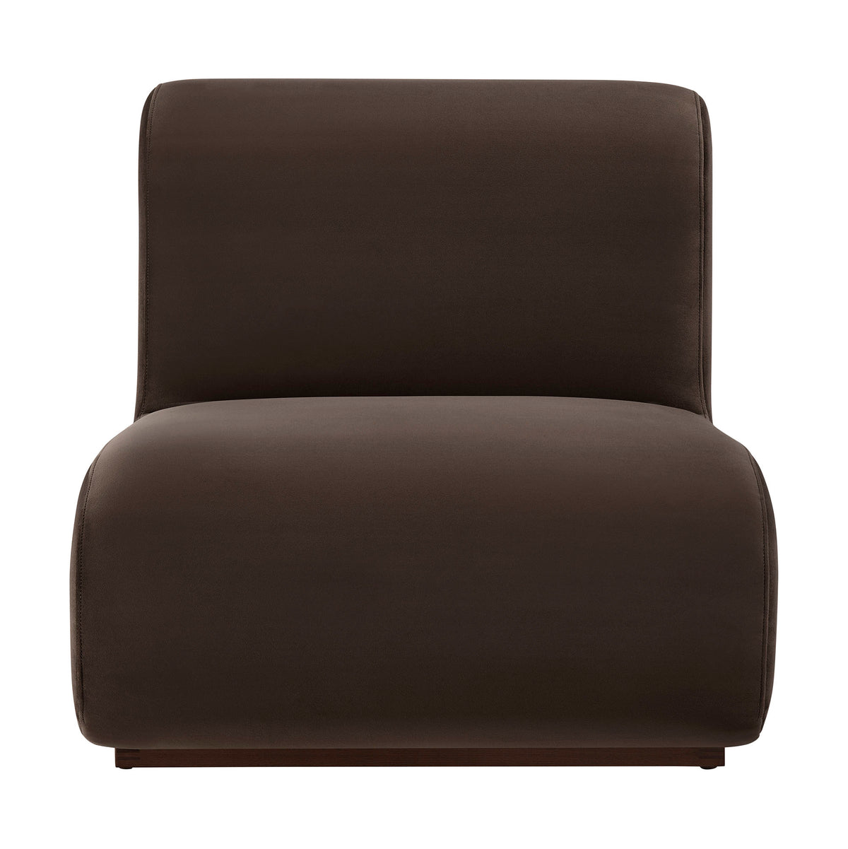 Denby Performance Velvet Accent Chair - Chocolate Brown