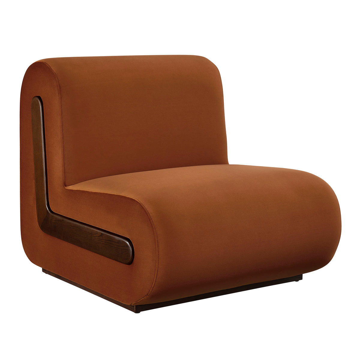 Denby Performance Velvet Accent Chair - Rust