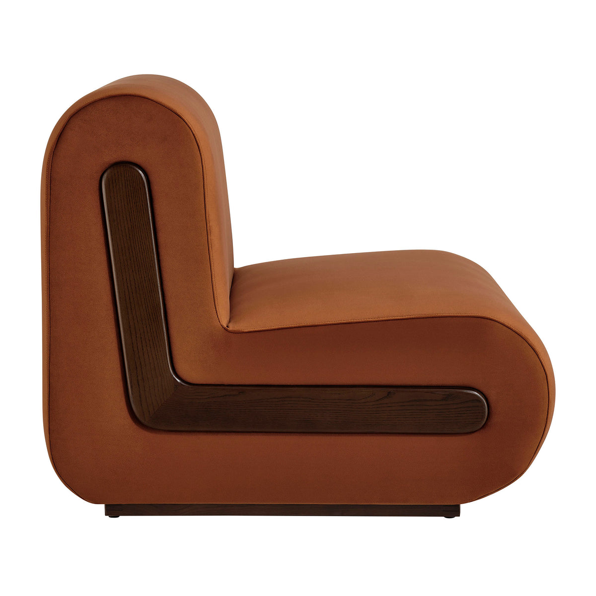 Denby Performance Velvet Accent Chair - Rust