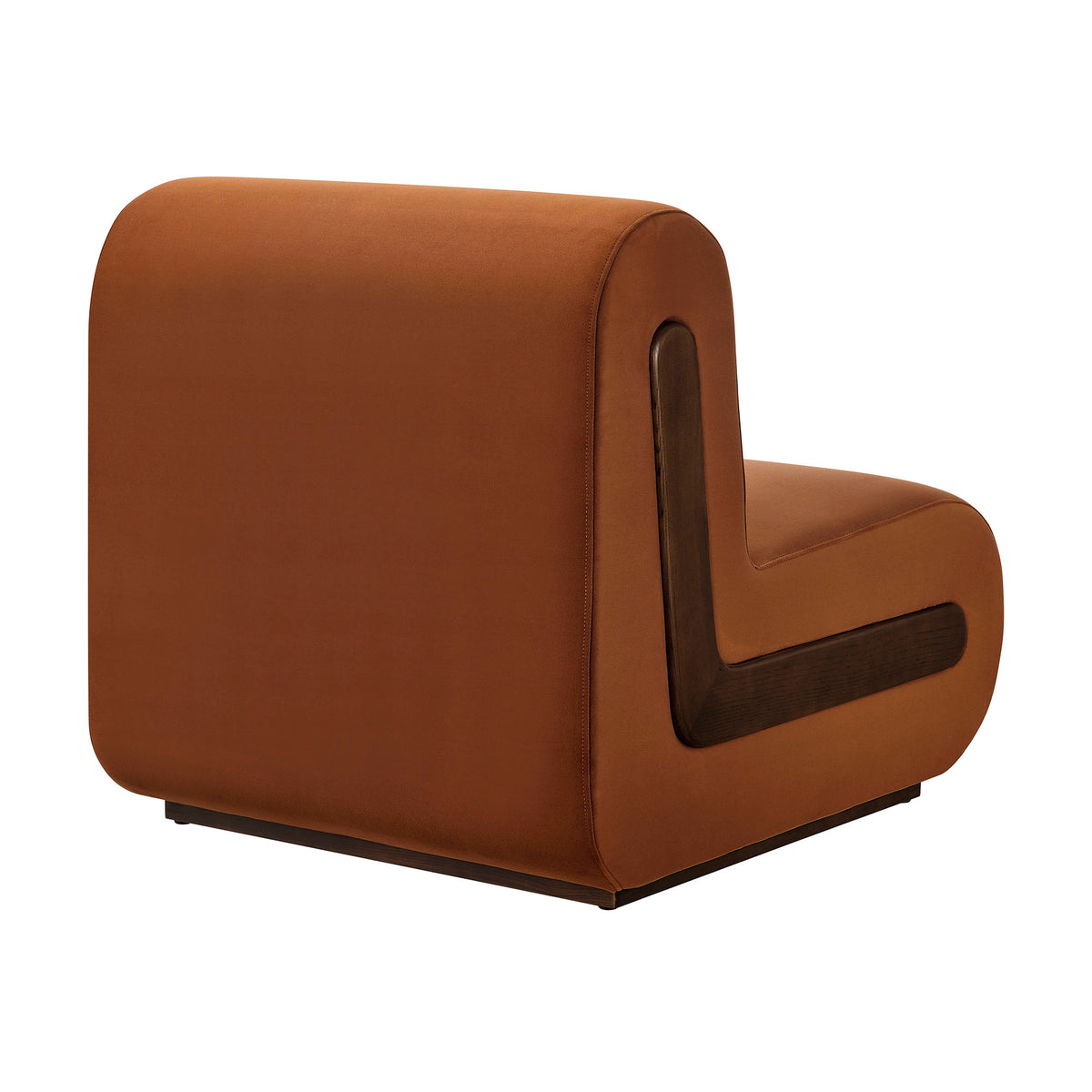 Denby Performance Velvet Accent Chair - Rust