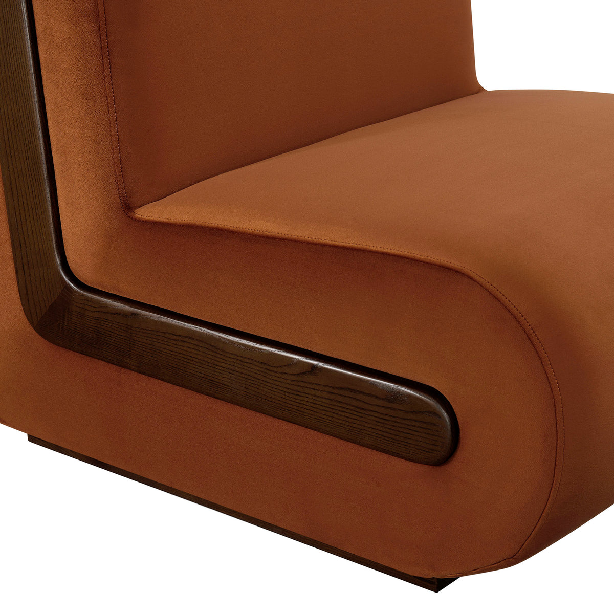 Denby Performance Velvet Accent Chair - Rust