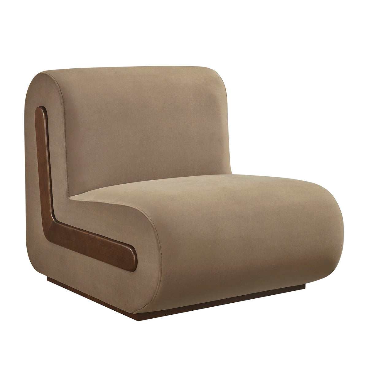 Denby Performance Velvet Accent Chair - Taupe