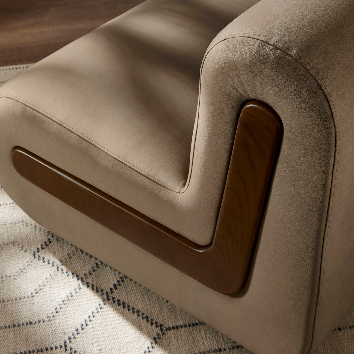 Denby Performance Velvet Accent Chair - Taupe