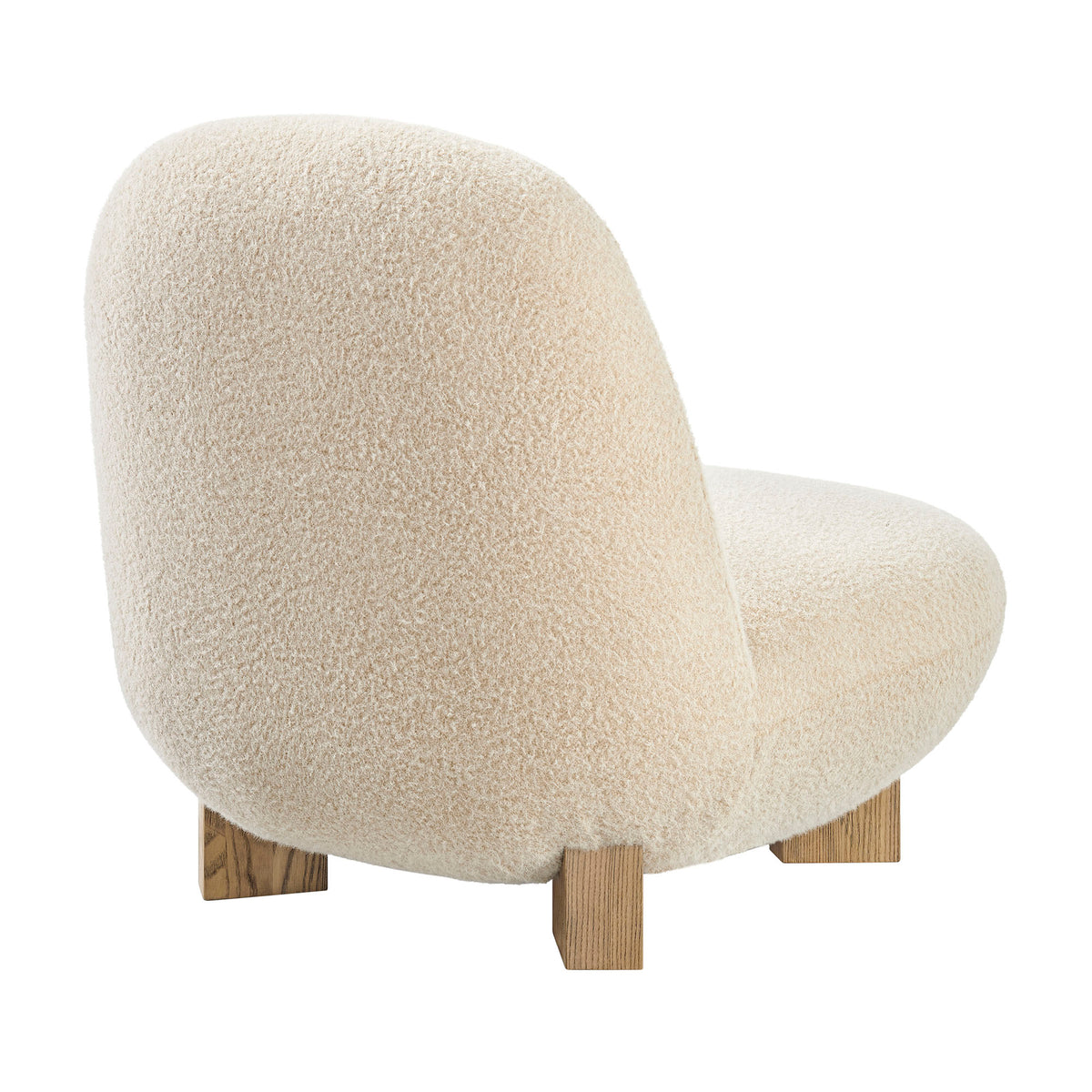 Norwood Faux Mohair Bean Shaped Accent Chair - Fawn