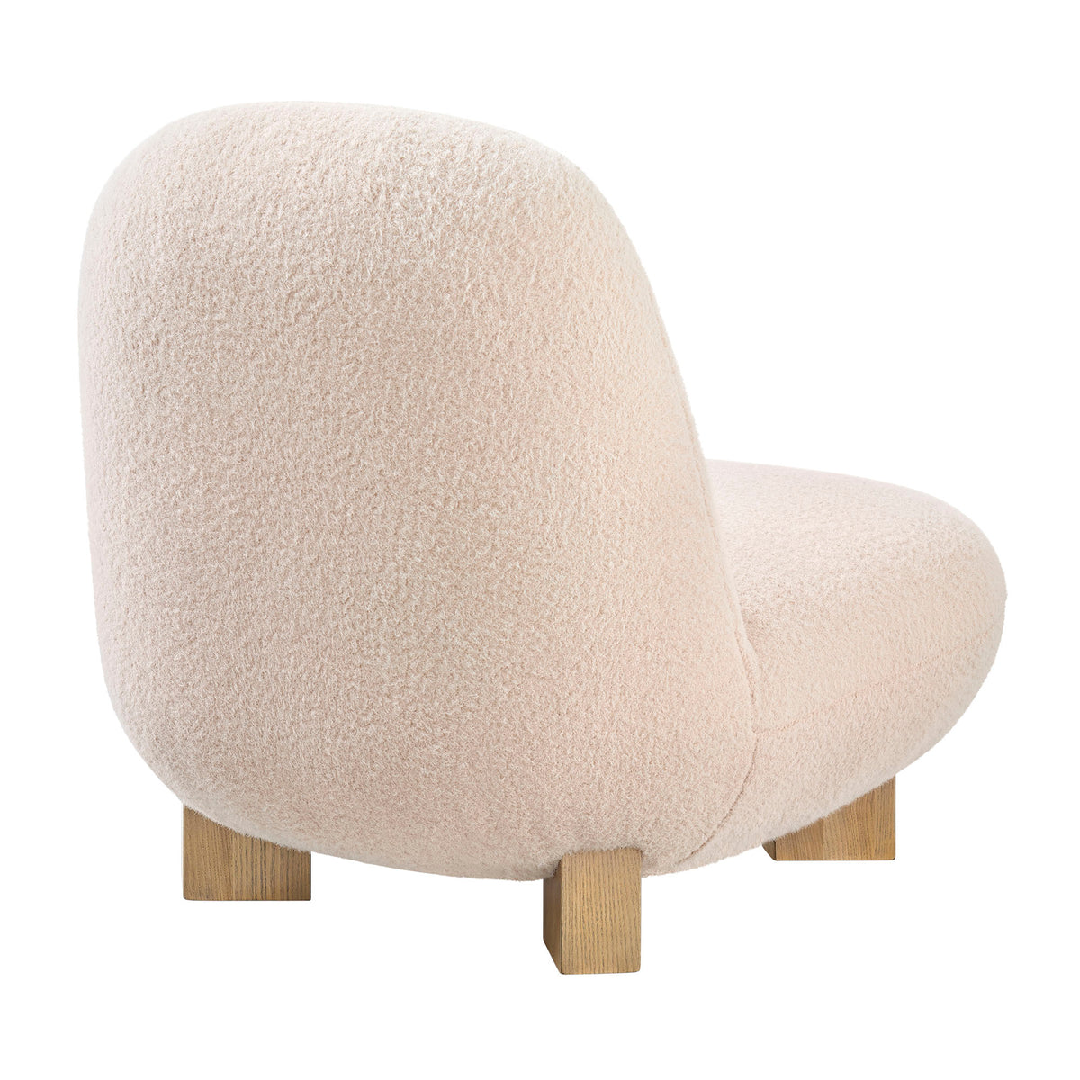 Norwood Faux Mohair Bean Shaped Accent Chair - Petal
