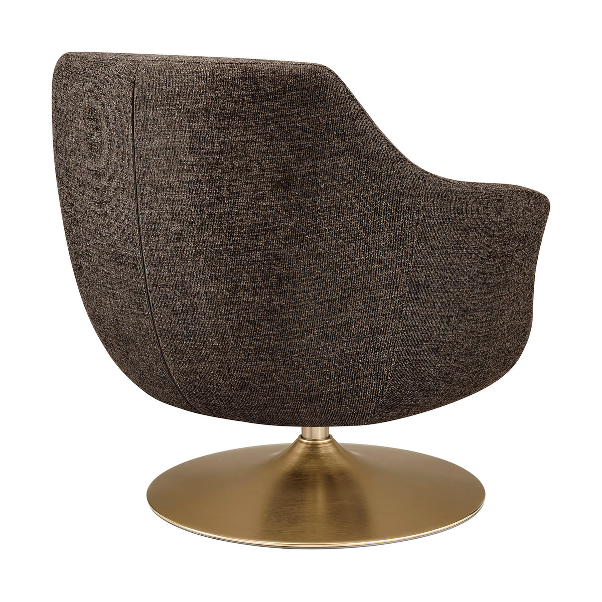 Quimby Melange Chenille Swivel Accent Chair - Espresso