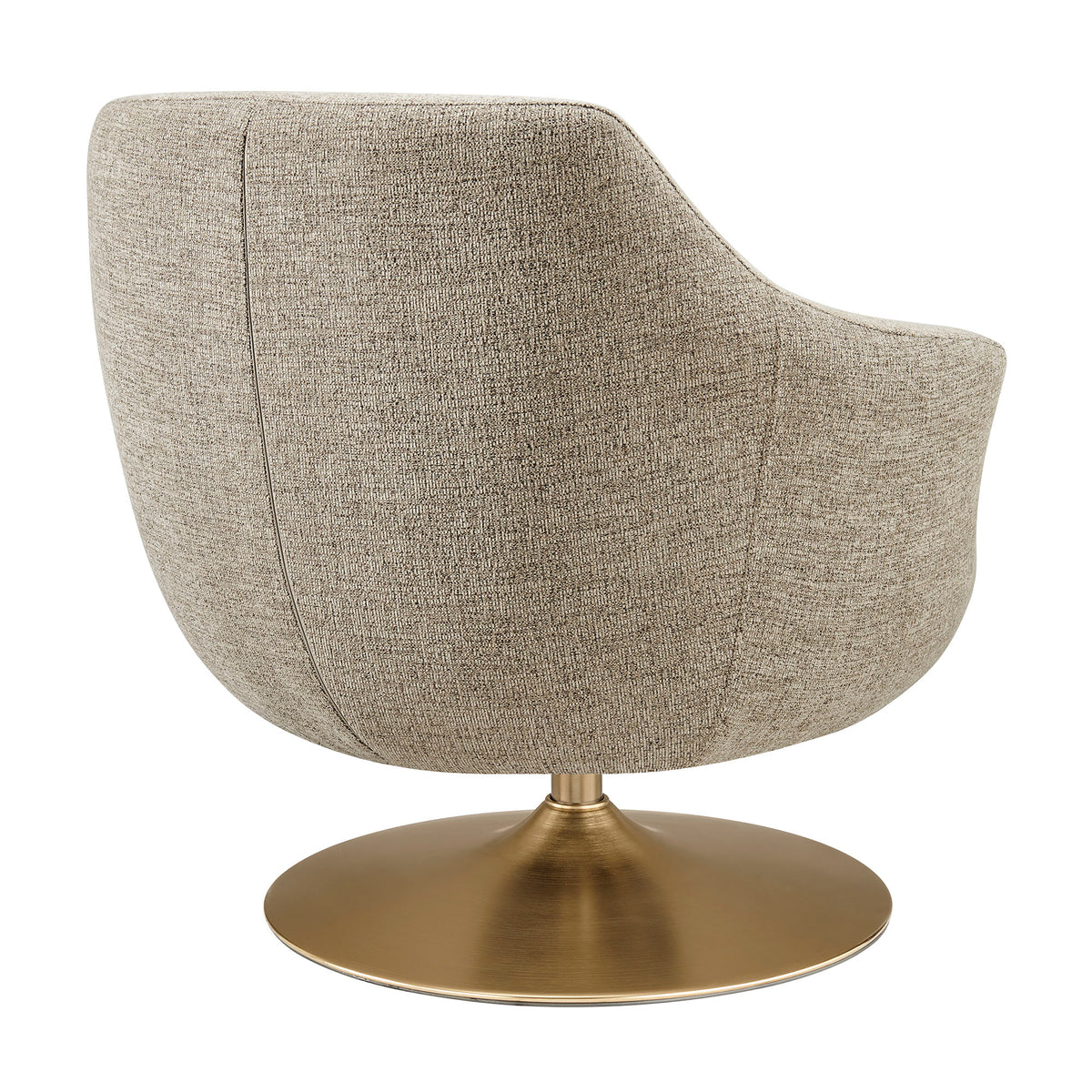 Quimby Melange Chenille Swivel Accent Chair - Flaxen