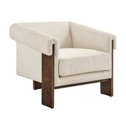 Halbrook Linen Blend Tripod Accent Chair - Ivory