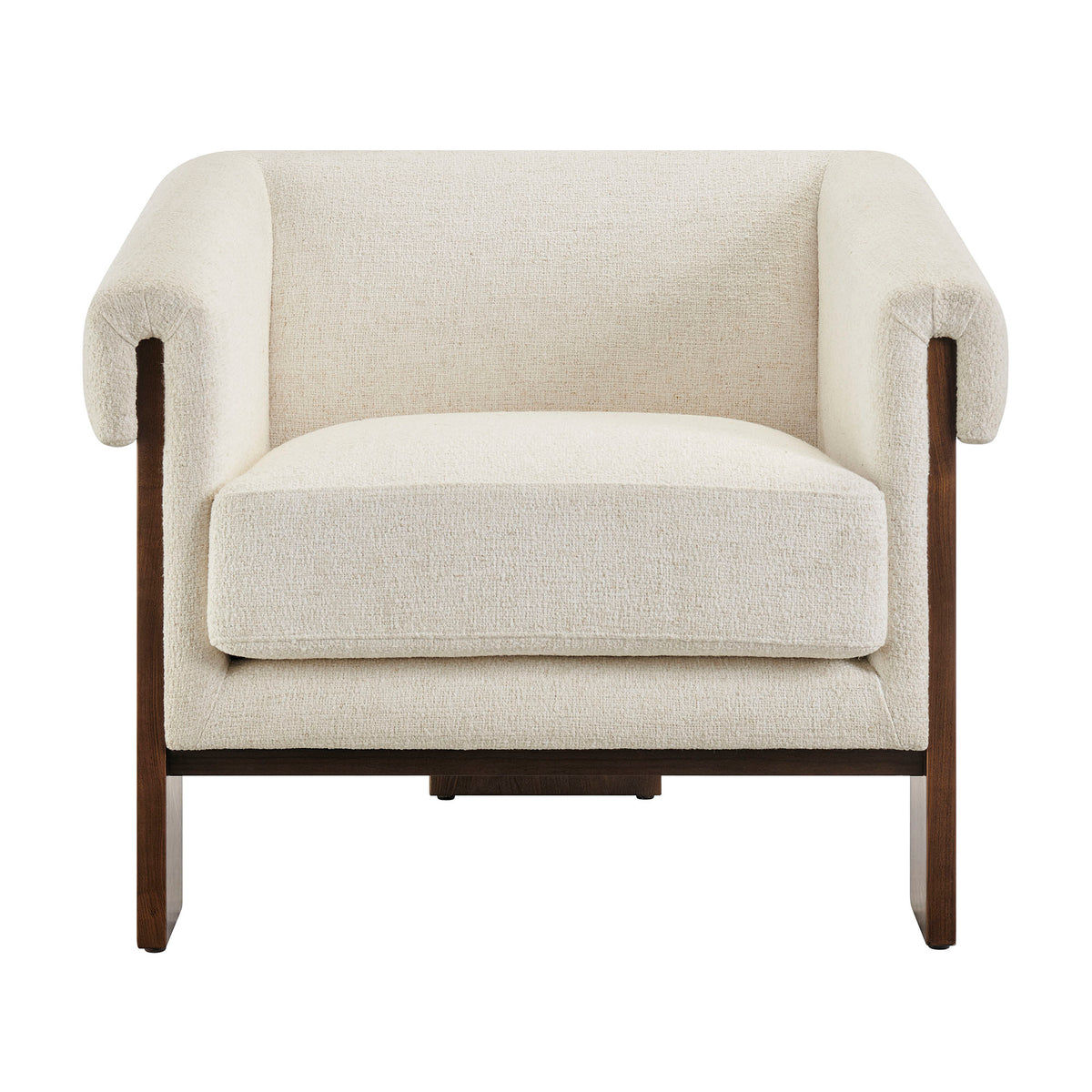 Halbrook Linen Blend Tripod Accent Chair - Ivory