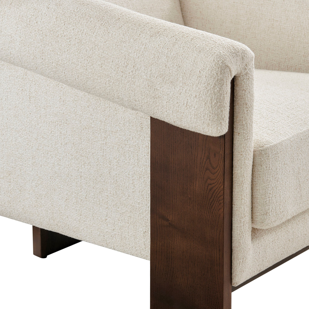 Halbrook Linen Blend Tripod Accent Chair - Ivory