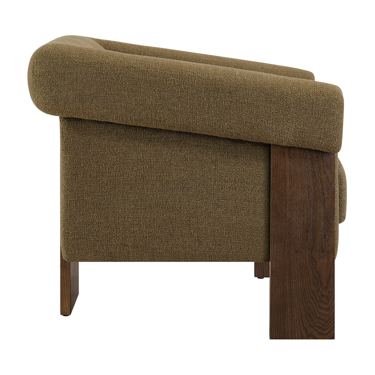 Halbrook Linen Blend Tripod Accent Chair - Olive