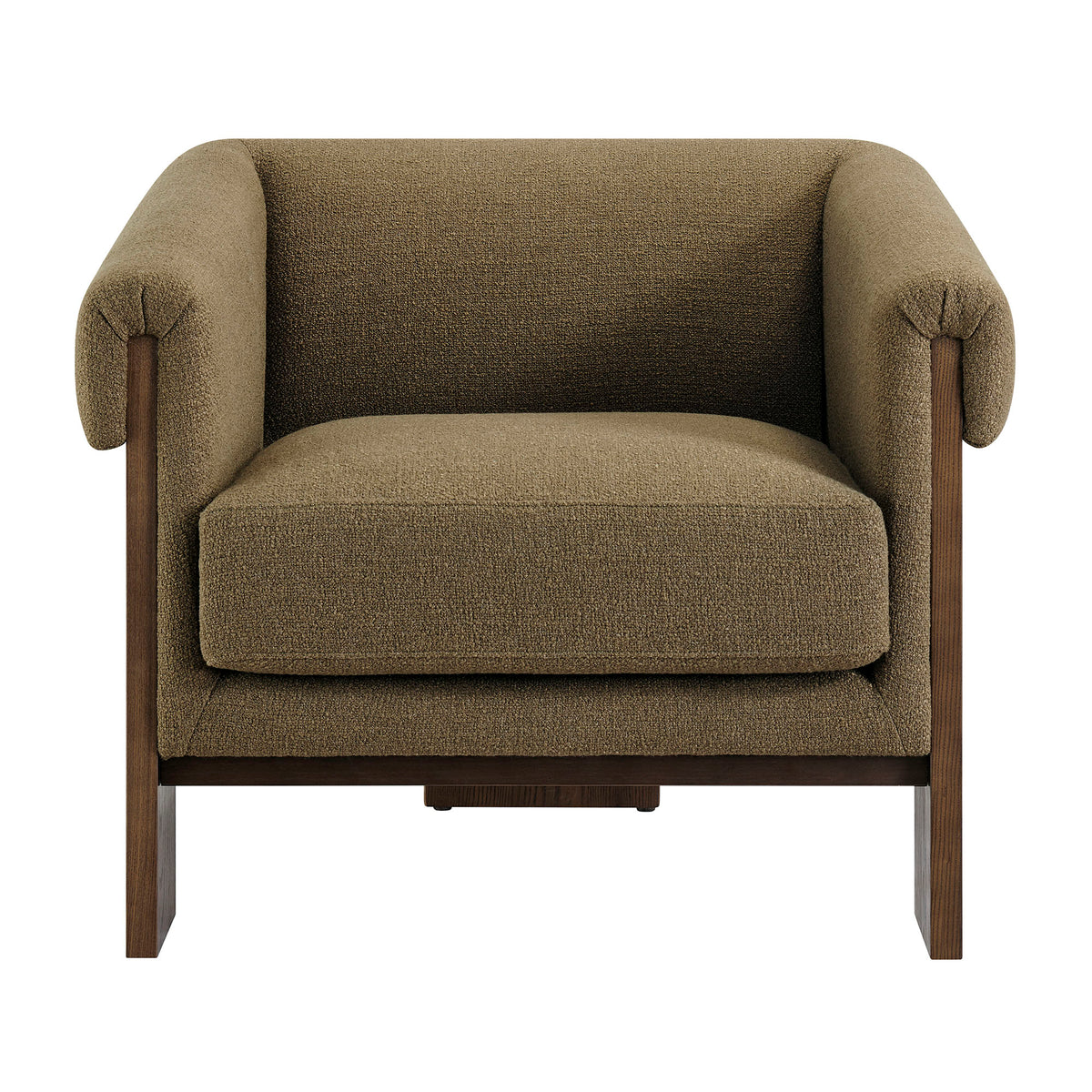 Halbrook Linen Blend Tripod Accent Chair - Olive