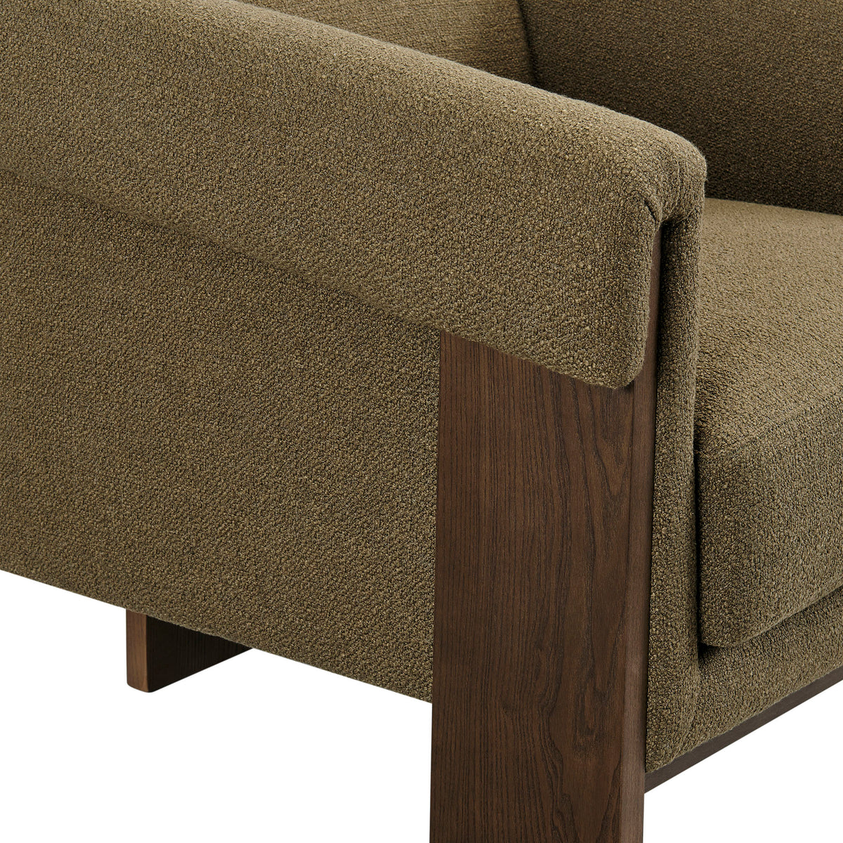 Halbrook Linen Blend Tripod Accent Chair - Olive