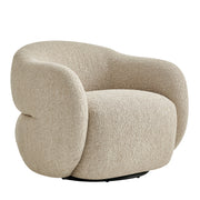 Selby Textured Woven Fabric Swivel Accent Chair - Linen