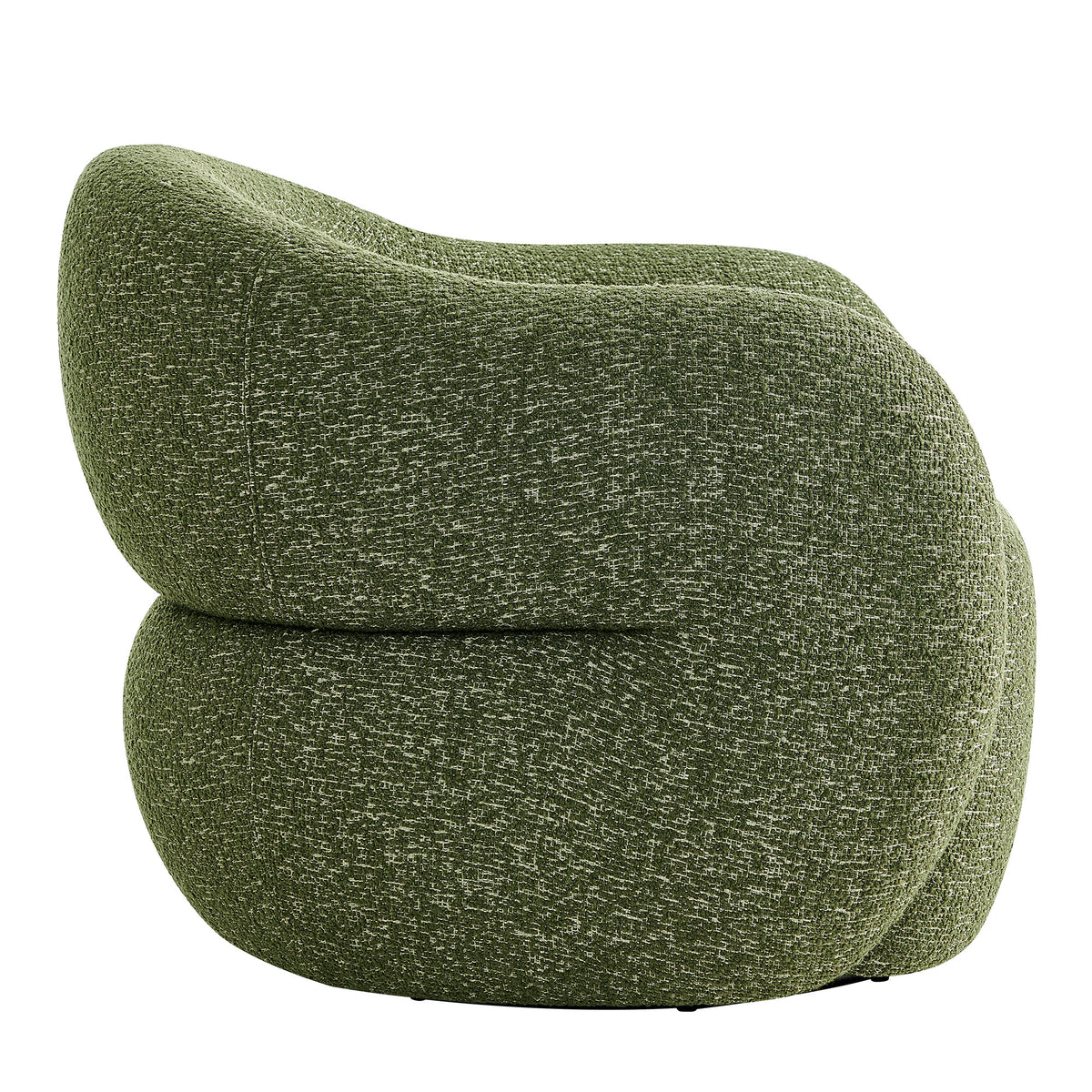 Selby Textured Woven Fabric Swivel Accent Chair - Olive