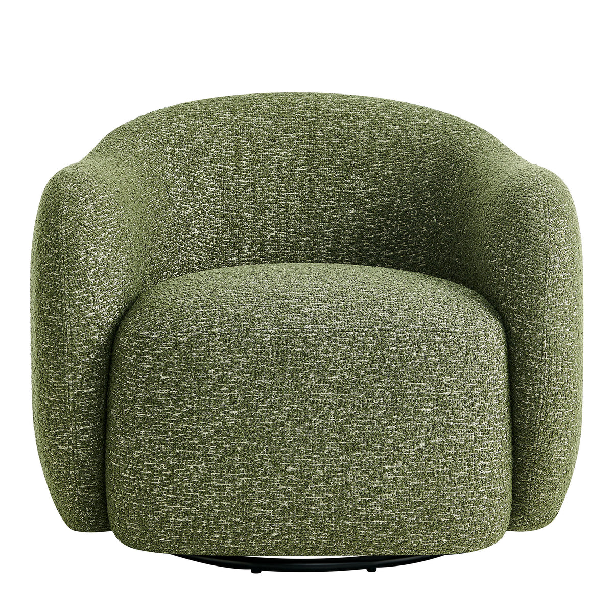 Selby Textured Woven Fabric Swivel Accent Chair - Olive