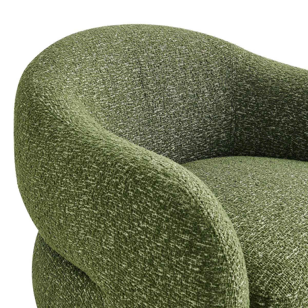 Selby Textured Woven Fabric Swivel Accent Chair - Olive