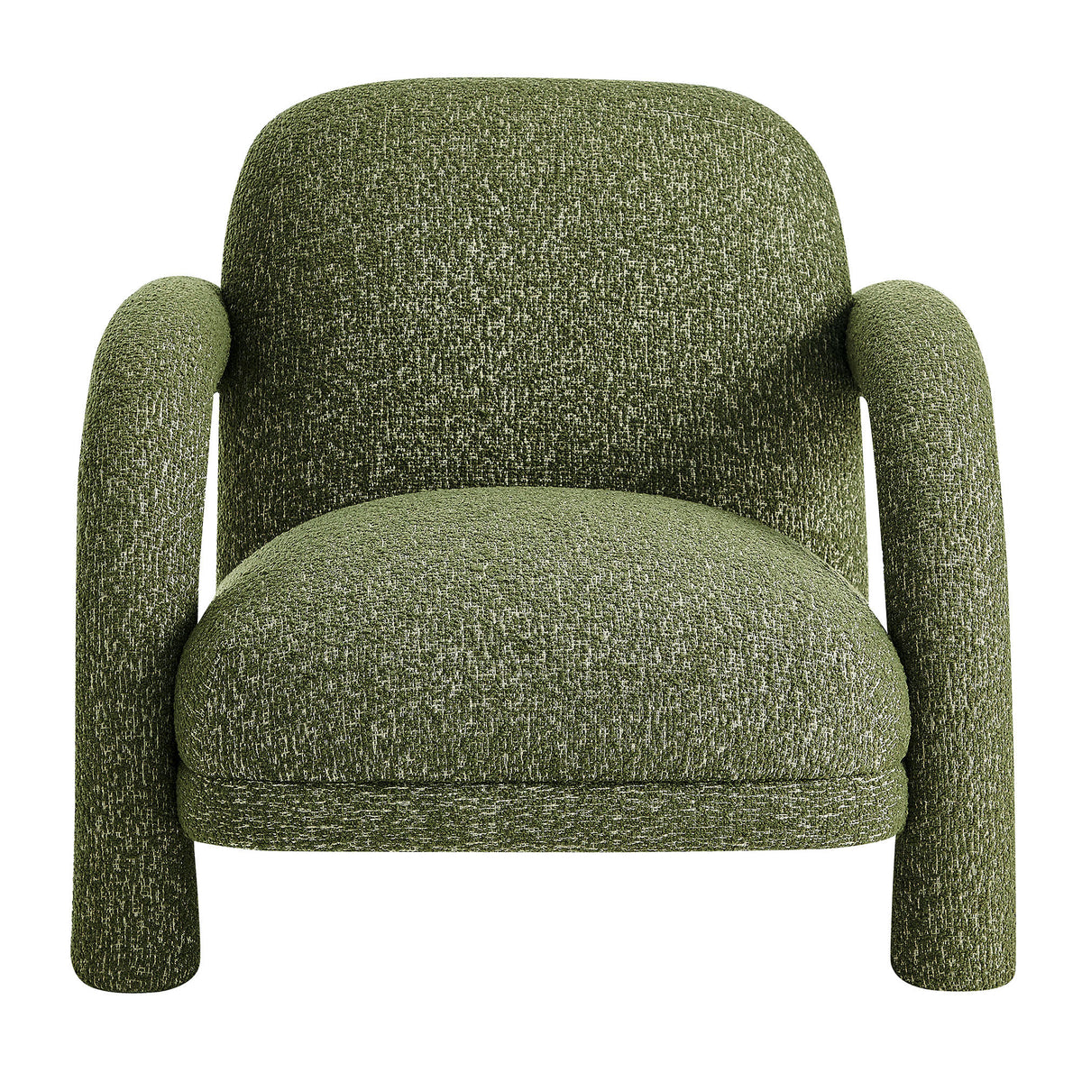 Ferris Textured Woven Fabric Lounge Chair - Olive