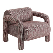 Quill Patterned Woven Fabric Accent Chair - Maroon