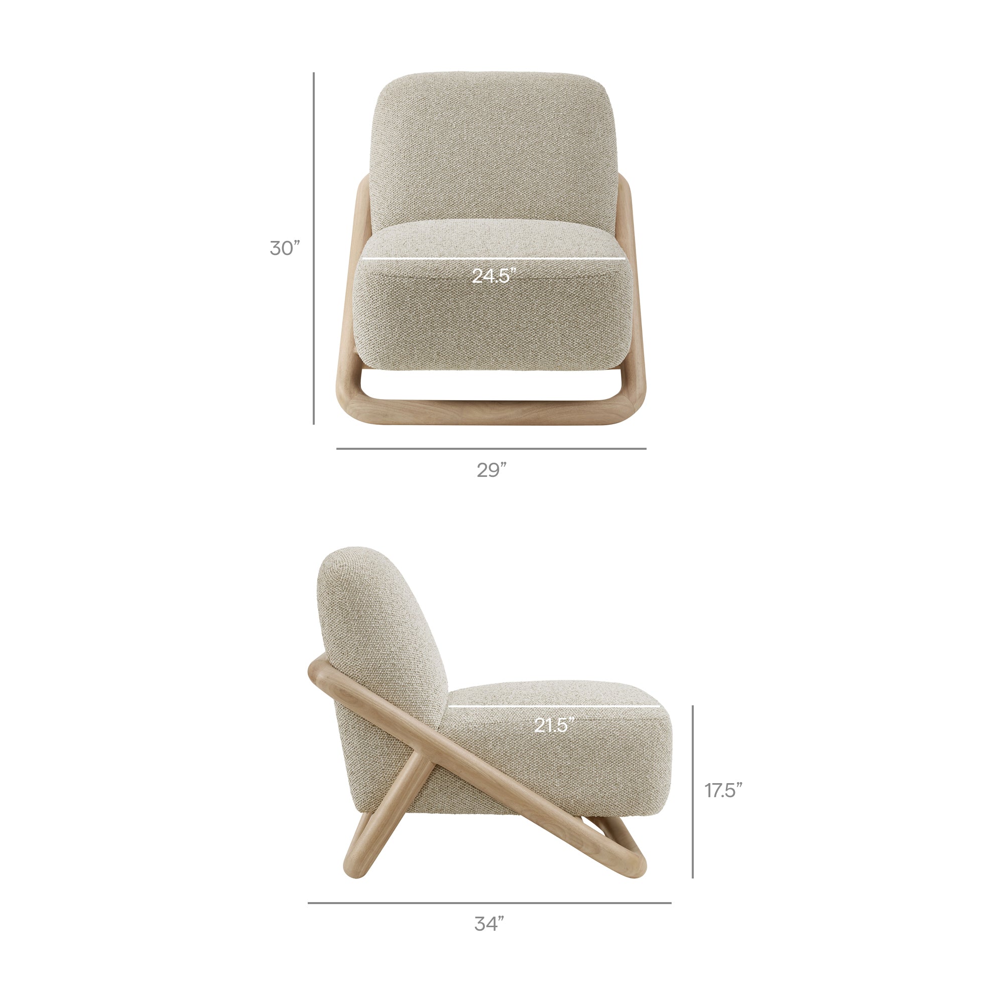Vander Textured Fabric Accent Chair by Modway