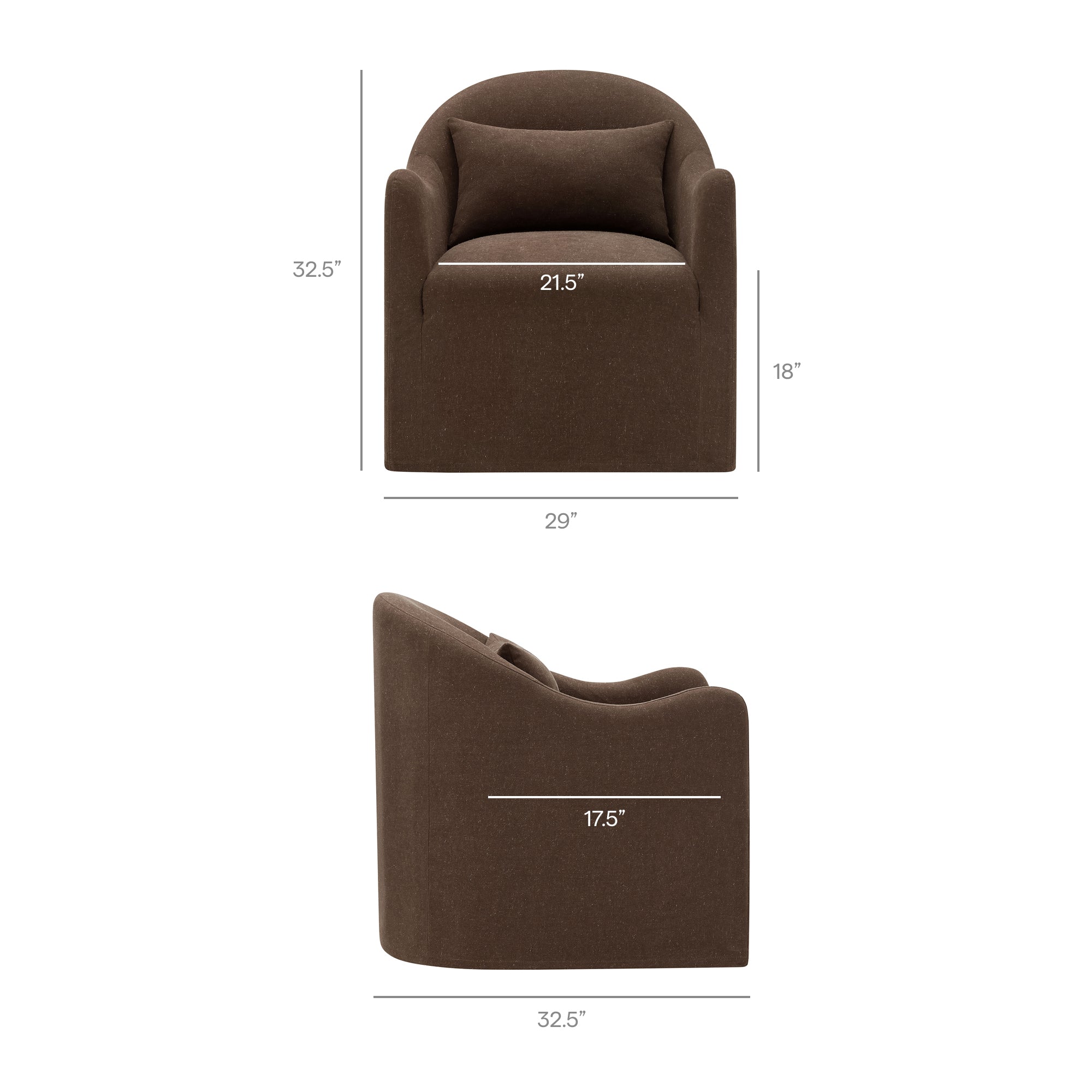 Bardot Slipcovered Linen Blend Accent Chair by Modway