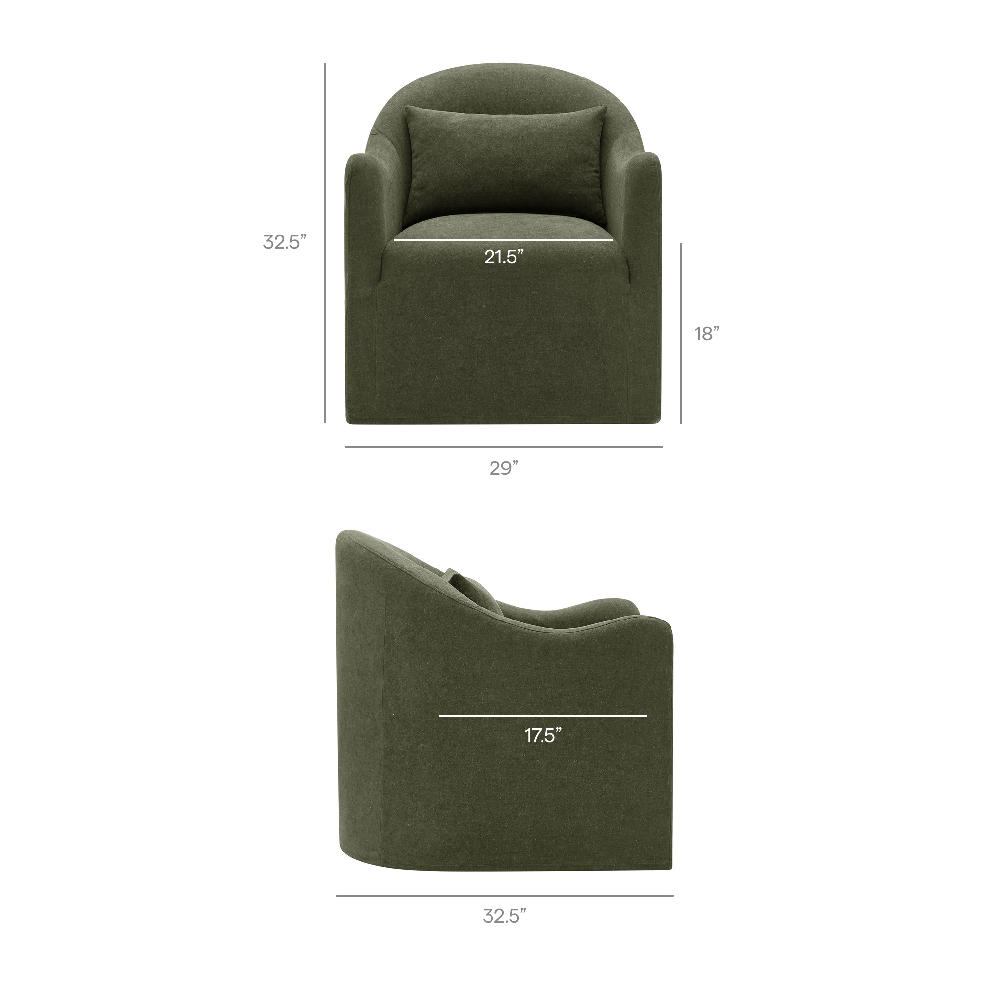 Bardot Slipcovered Linen Blend Accent Chair by Modway